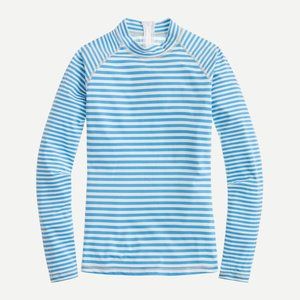 J. Crew Long-sleeve rash guard in mixed stripe - Blue and White - Size XL